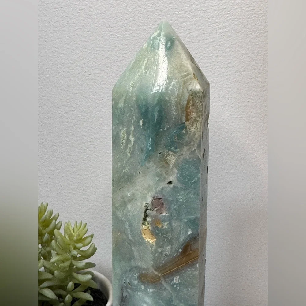 Huge Blue Caribbean Calcite Tower